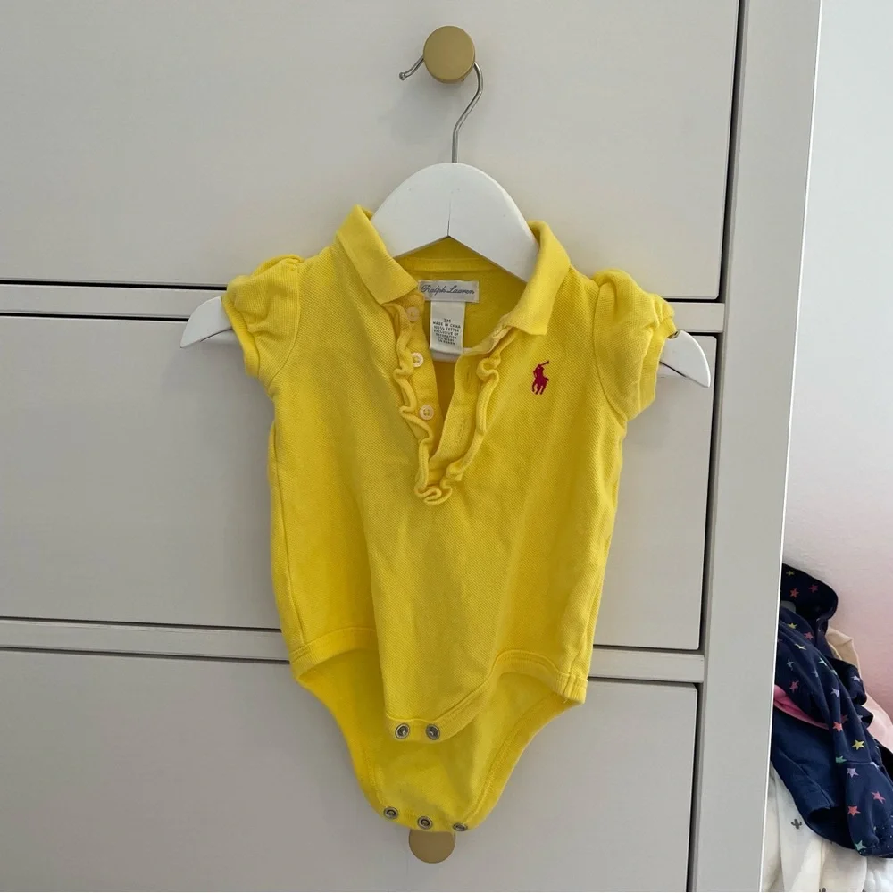Ralph Lauren Yellow Baby Bodysuit